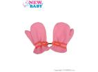 Dětské zimní rukavičky New Baby fleecové růžové Růžová 104 (3-4r)