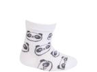 WOLA Ponožky kojenecké bavlněné neutral Panda White 12-14