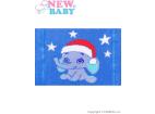 Vánoční bavlněné punčocháčky New Baby modré se slonem Modrá 92 (18-24m)