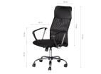 Kancelářská otočná židle ModernHome s vysokým opěradlem černá