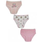 Dívčí bavlněné kalhotky, Cat - 3ks v balení, růžovo/bílé, vel. 122/128 cm, 122-128 (6-8r)