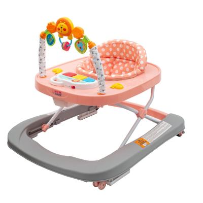 Dětské chodítko se silikonovými kolečky New Baby Forest Kingdom Pink + Kávička pro maminku ZDARMA