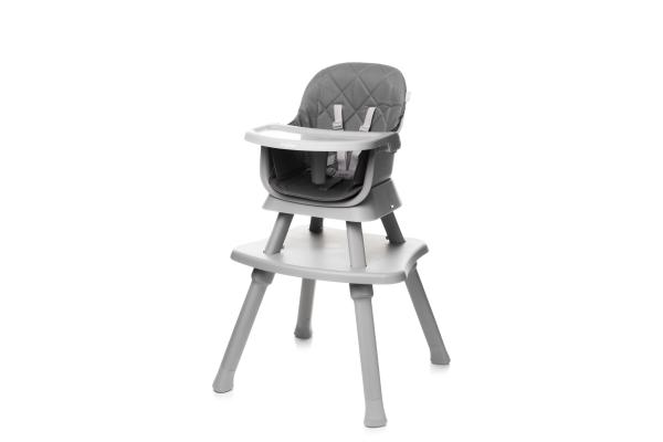 Jídelní židlička 4Baby 6v1 MASTER Grey + Kávička pro maminku a Doprava ZDARMA